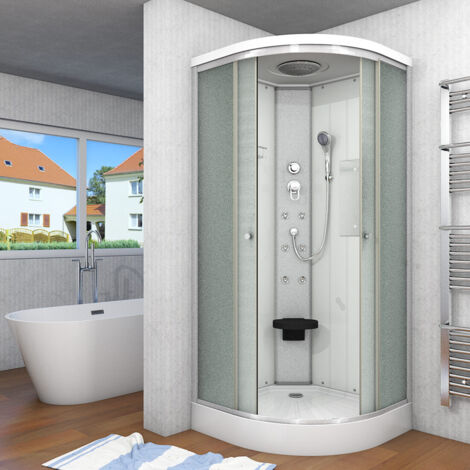 Duschkabine Fertigdusche Dusche Komplettkabine D10-20M0 100x100 cm ohne 2K Scheiben Versiegelung