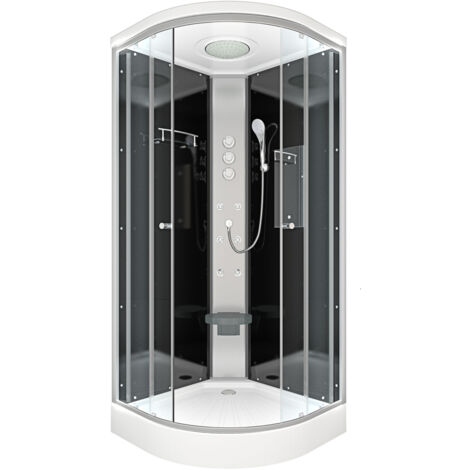 Duschkabine Fertigdusche Dusche Komplettkabine D10-23T1-EC 100x100 cm mit 2K Scheiben Versiegelung