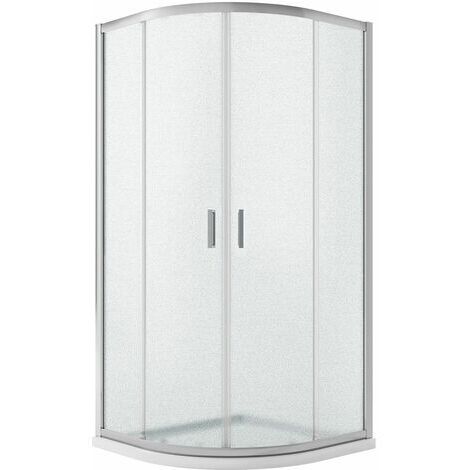 Duschkabine halbrund Strukturglas h 198 mod. Ready 90x90 cm