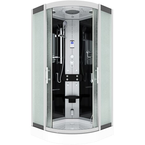 Duschkabine Komplettdusche Fertigdusche Dusche D46-13M0-EC 90x90 cm mit 2K Scheiben Versiegelung
