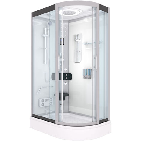 Duschkabine Komplettdusche Fertigdusche Dusche D60-70T0R 80x120 cm ohne 2K Scheiben Versiegelung