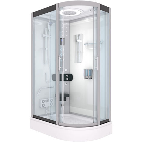 Duschkabine Komplettdusche Fertigdusche Dusche D60-70T1R 80x120 cm ohne 2K Scheiben Versiegelung