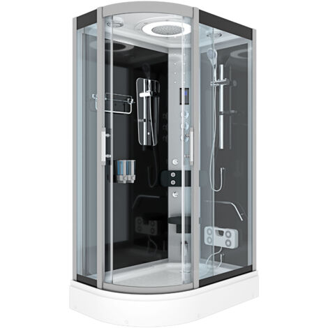 Duschkabine Komplettdusche Fertigdusche Dusche D60-73T1L 120x80 cm ohne 2K Scheiben Versiegelung