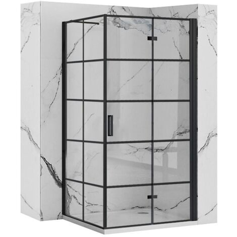 DUSCHKABINE REA MOLIER BLACK 80X90