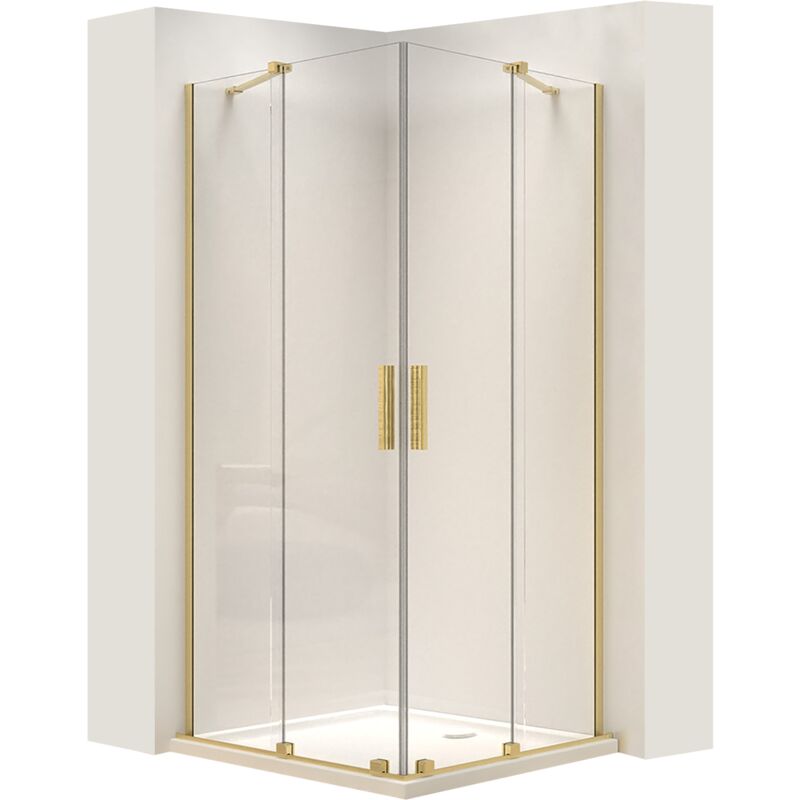 Rea - Duschkabine Montana Double Gold Brush 80x100