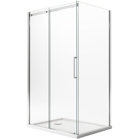Duschkabine rechteckig mit anti-kalk h 200 Klarglas 8 mm mod. Prime Duo 1 Anta 70x150 cm linke Version