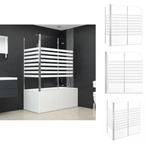 Duschkabinen & -türen - Living Duschabtrennung 120x68x130 cm Hartglas Gestreift