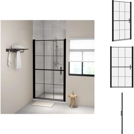 Duschkabinen & -türen - Living Duschtür Hartglas 100 x 178 cm Schwarz