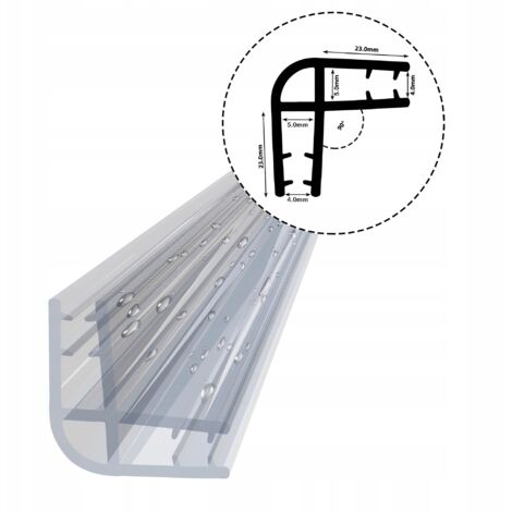Duschkabinendichtung DK09 4 mm–5 mm 20 cm