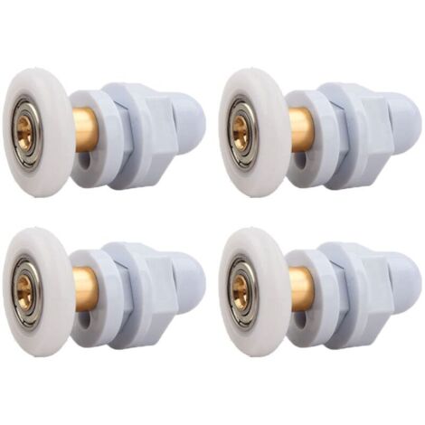 Duschkabinenrollen, 4 Stück Messing-Schiebetürrollen, Schiebetürrollen, zum Austausch von Schiebetürschienen für Duschkabinen (25 mm)