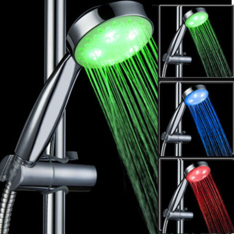 Duschkopf, 3-farbiger LED-Duschkopf, Temperaturregelung
