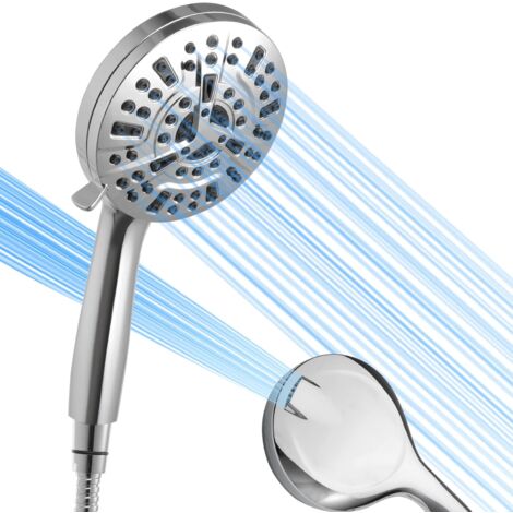 Duschkopf, 8 Strahleinstellungen + integrierte 2 Power-Wash-Sprühmodi, 5,04 Zoll Hochdruck-Duschkopf, abnehmbarer 1,5 m langer Duschkopf mit Schlauch