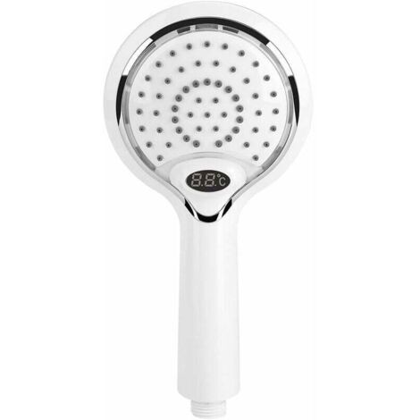 Duschkopf, Duschkopf, Badezimmer-Duschkopf mit 3-farbiger digitaler LED-Temperaturanzeige