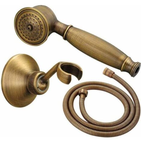 Duschkopf, Duschset, Duschset aus antikem Messing