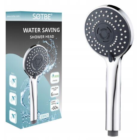 Duschkopf WASSEREINSPARUNGEN 60% 3 Wasserstrahlen SOTBE