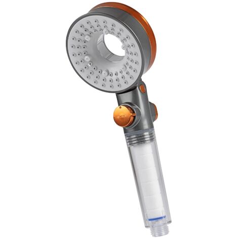Duschkopf, Wassersteuerung, bis zu 65 % Wassereinsparung, mit Spar- und Stoppfunktion, 3 Strahlarten, Spa, Regendusche und Turbo, mit optimalem Wasserdruck, z
