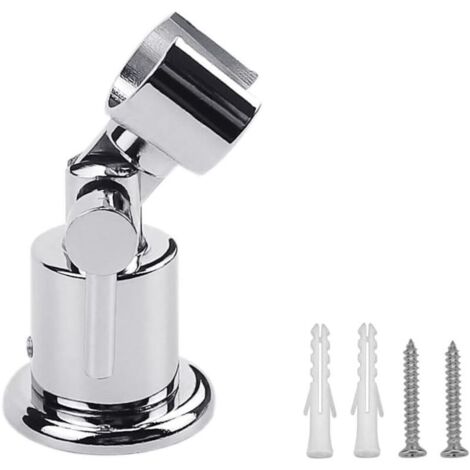 Duschkopfhalterung aus Metall, 180-Grad-Duschkopfhalterung, Duschkopf-Montagehalterung, verstellbare Duschkopfhalterung, Wandmontierte Handbrausehalterung mit Schrauben