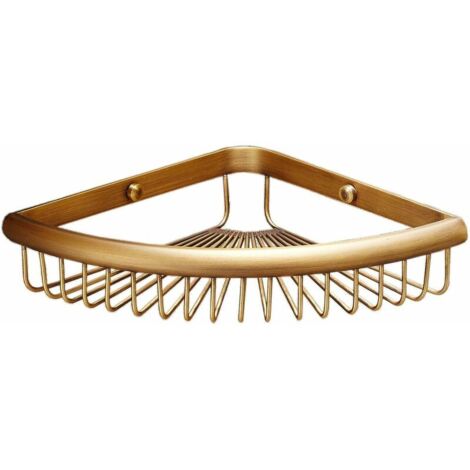 Duschkorb aus massivem Messing zur Wandmontage für Badezimmer