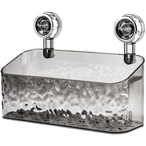 Duschkorb-Saugnapf ohne Bohren, Duschregal zum Aufhängen, Badezimmerregal, Wandregal mit Abflusslöchern, Badezimmer-Organizer