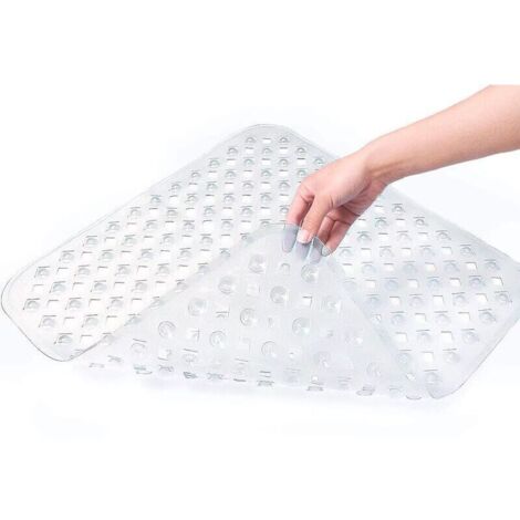 Duschmatte, 53 x 53 cm, rutschfeste Badematte, quadratische rutschfeste Duschmatte mit Saugnäpfen, rutschfest