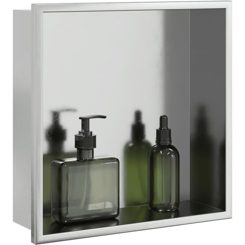 Vidaxl Duschnische Gebürstet Silbern 32x32x9 Cm Edelstahl