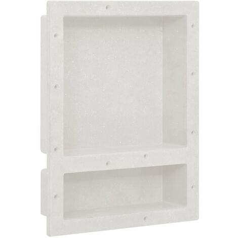 Duschnische mit 2 Fächern Mattweiß 41x51x10 cm vidaXL