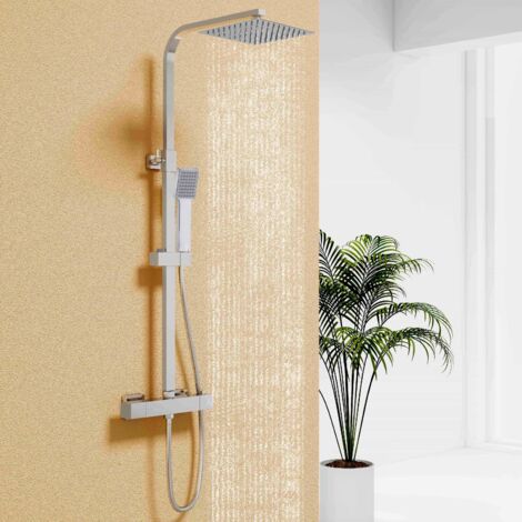 DUSCHPARADIES Thermostat Duscharmatur Regendusche Duschset Mit Handbrause