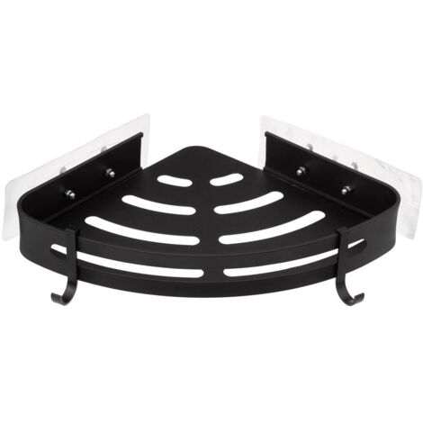 Duschregal eckdusche klebestick schwarz blackalu - 5five
