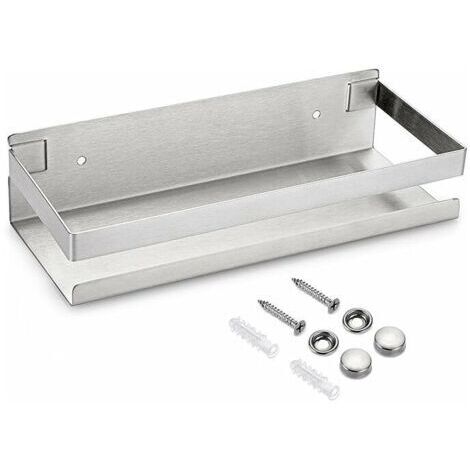 Duschregal zum Aufhängen aus Edelstahl, Wandkorb für die Küche zur Aufbewahrung (Silber, 23 cm) -- TRIMEC