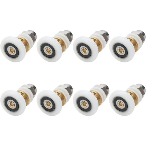 Duschrollen 27mm, Duschschiebetür Rollenlager für Duschtür 8 Stück