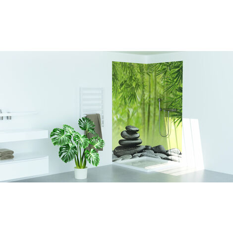 Duschrückwand WELLNESS in zwei verschiedenen Größen 100 x 205 x0,3 cm LINKS