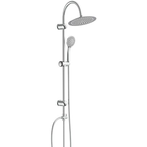 Duschset JAMAICA FRESH, Regendusche ohne Armatur, Duschsystem, Handbrause mit 4 Funktionen, Duschbrause, Dusche Chrom - Chrom