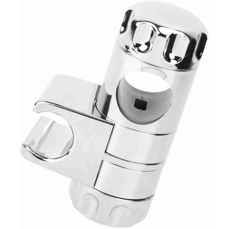 Duschstütze aus ABS mit verstellbarem Gleitbefestigungssystem, Adapter für 25-mm-Rohr, glänzende Chromoberfläche, robust und langlebig.