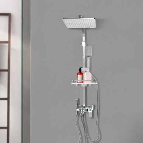 Duschsystem mit Thermostat Duscharmatur Regendusche Duschset Duschsäule Dusche