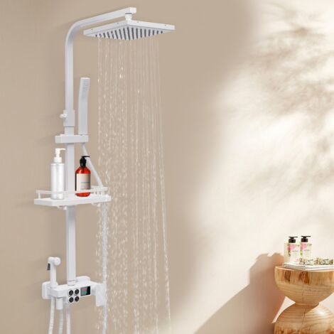 Duschsystem mit Thermostat Regendusche Duscharmatur Duschset mit Handbrause