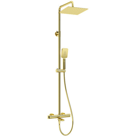 Duschsystem modern, mit Badewannenarmatur in gold DEANTE-30