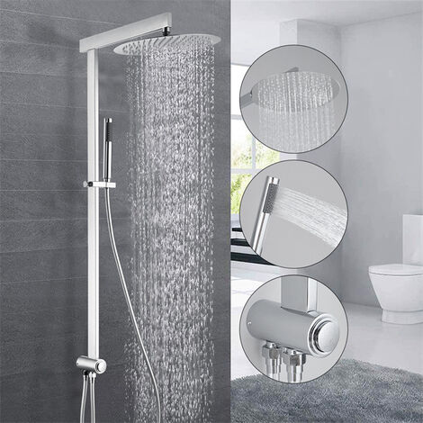 Duschsystem ohne Armatur regendusche Duschset mit Regenbrause, Handbrause und Brausearm, Duschset Wandmontage für Badezimmer