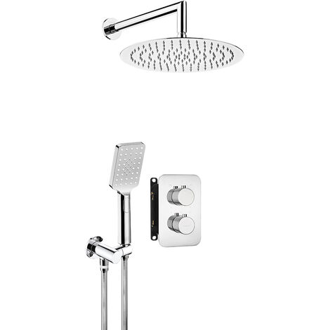 Duschsystem Unterputz, mit thermostatischer Box in silber CONCEALED-30