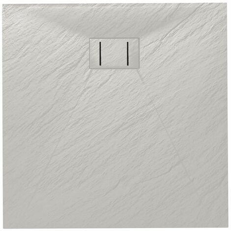 IDRALITE Duschtasse weiß Stein-Effekt mod. Blend 80x80 cm viereckig