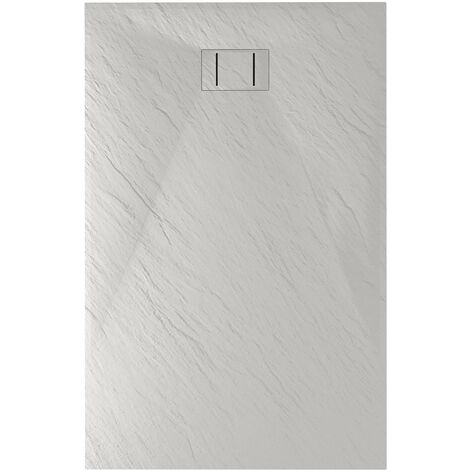 Duschtasse weiß Stein-Effekt mod. Blend 90x120 cm rechteckig