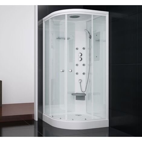 Duschkabine Viertelkreis Regendusche Duschtempel Glas-Dusche Duschpaneel Duschsäule