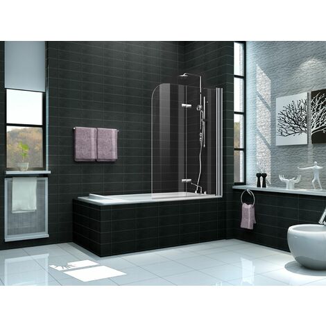 Duschtrennwand DUO 100 x 140 (Badewanne)