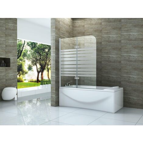 Duschtrennwand DUO-STRIPES 100 x 140 (Badewanne)