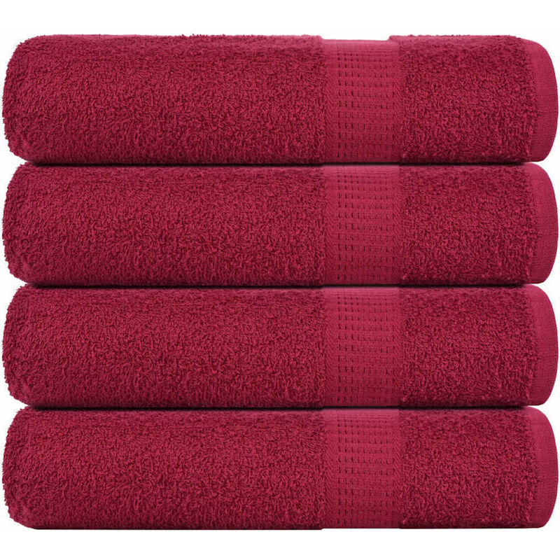 Vidaxl Handtücher 4 Stk. Bordeauxrot 50x100 Cm 360 G/m² 100% Baumwolle