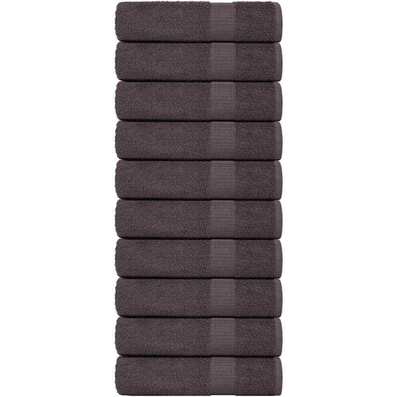 Badetücher 10 Stk. Anthrazit 100x150 Cm 360 G/m² 100% Baumwolle - Vidaxl
