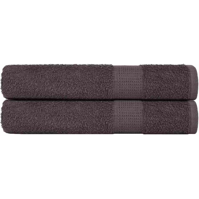 Handtücher 2 Stk. Anthrazit 100x200 Cm 360 G/m² 100% Baumwolle - Vidaxl
