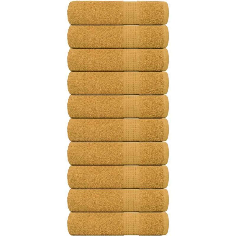Duschtücher 10 Stk. Golden 70x140 Cm 360 G/m² 100% Baumwolle - Vidaxl