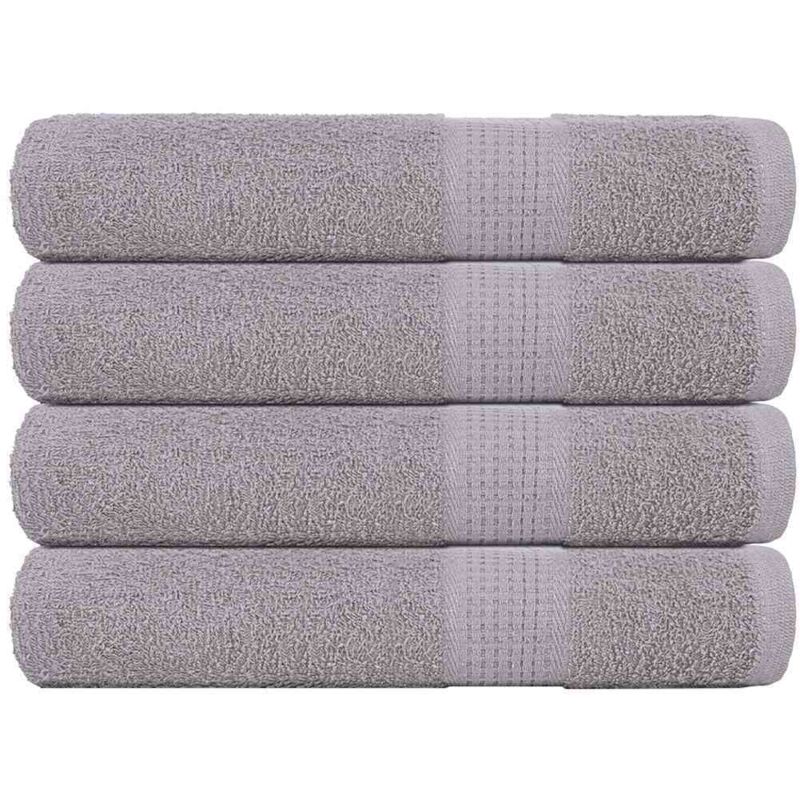 Handtücher 4 Stk. Grau 100x200 Cm 360 G/m² 100% Baumwolle Vidaxl