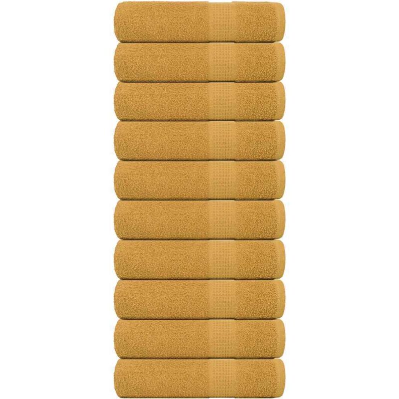 Vidaxl Badetücher 10 Stk. Golden 100x150 Cm 360 G/m² 100% Baumwolle