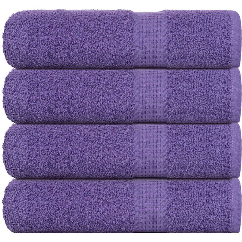 Handtücher 4 Stk. Lila 50x100 Cm 360 G/m² 100% Baumwolle Vidaxl